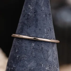 The Meridian | 1mm Women's White Gold Stacking Ring