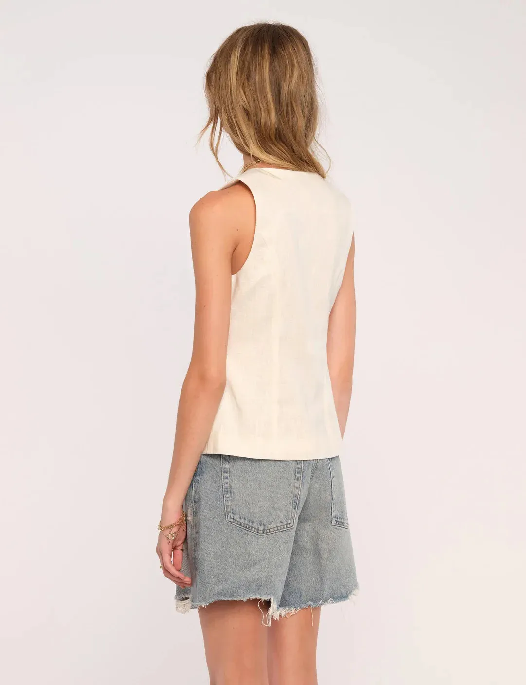 The Silvie Vest by Heartloom - Eggshell