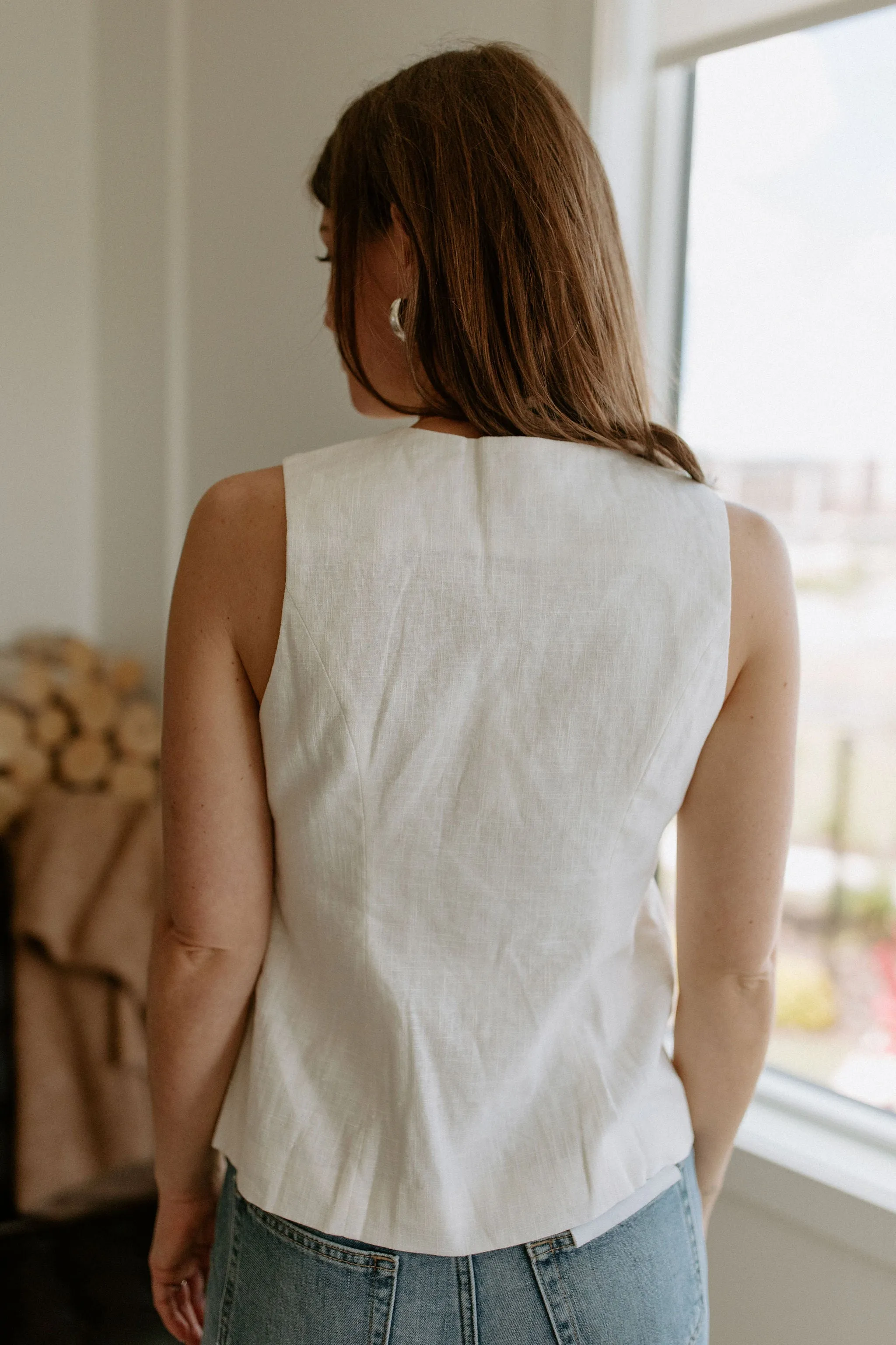 The Silvie Vest by Heartloom - Eggshell