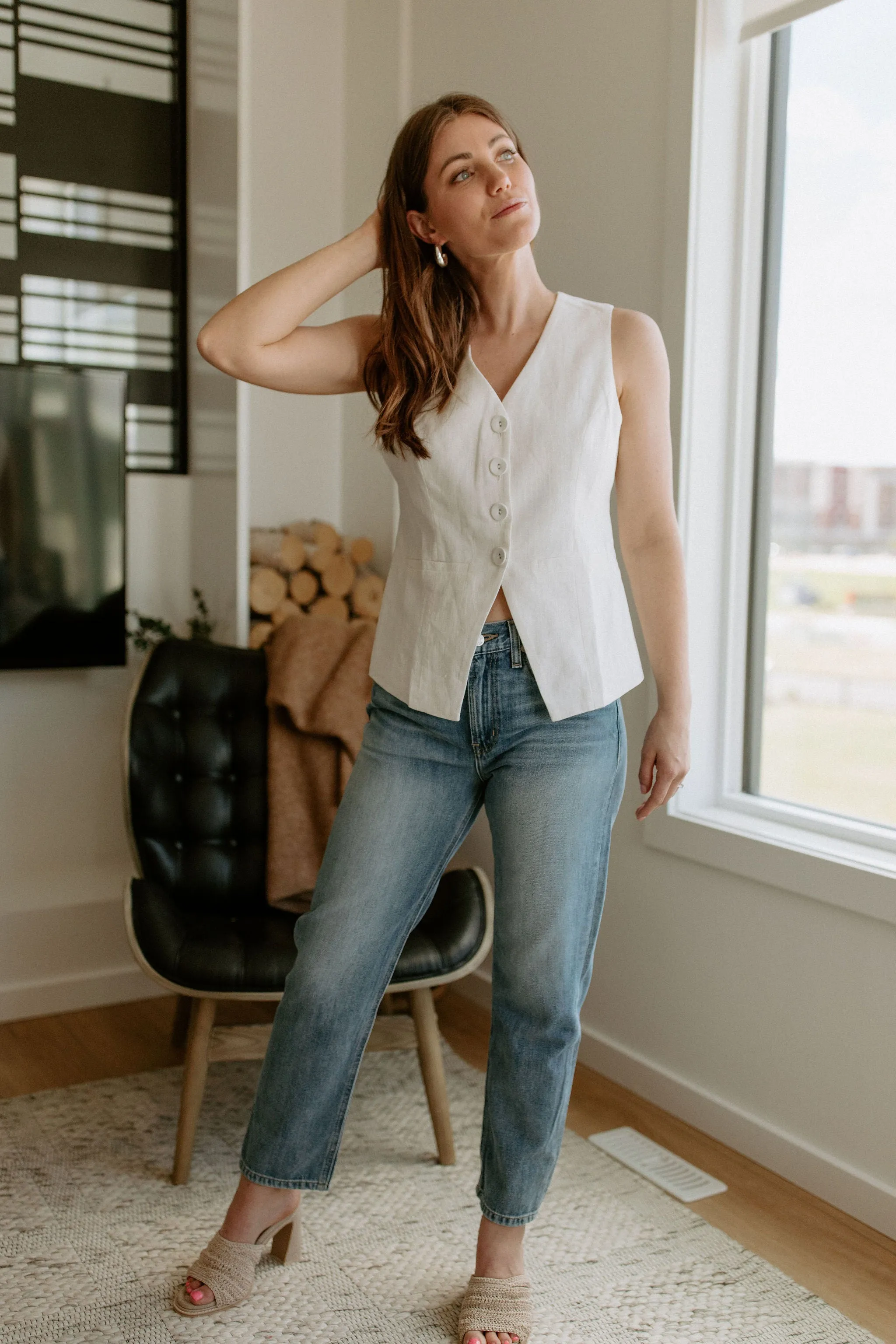 The Silvie Vest by Heartloom - Eggshell