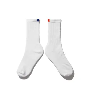 The Women's Ribbed Sock - White