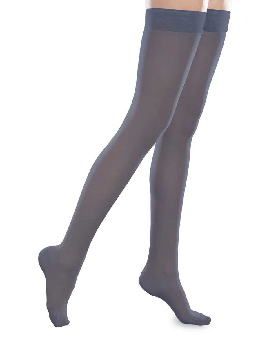 Therafirm Sheer Ease Women's Closed Toe Thigh High Stockings 20-30mmHg