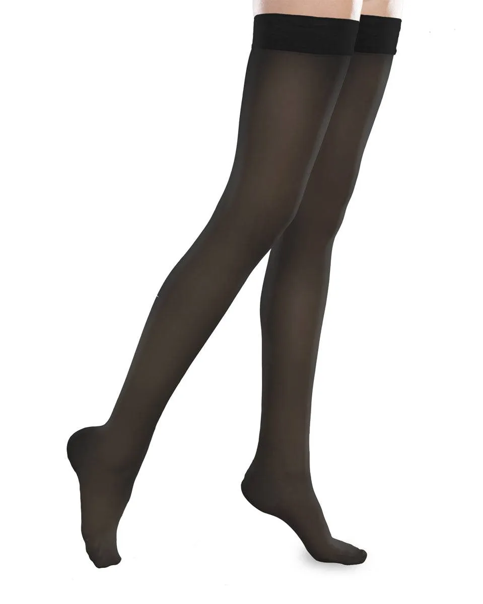 Therafirm Sheer Ease Women's Closed Toe Thigh High Stockings 20-30mmHg