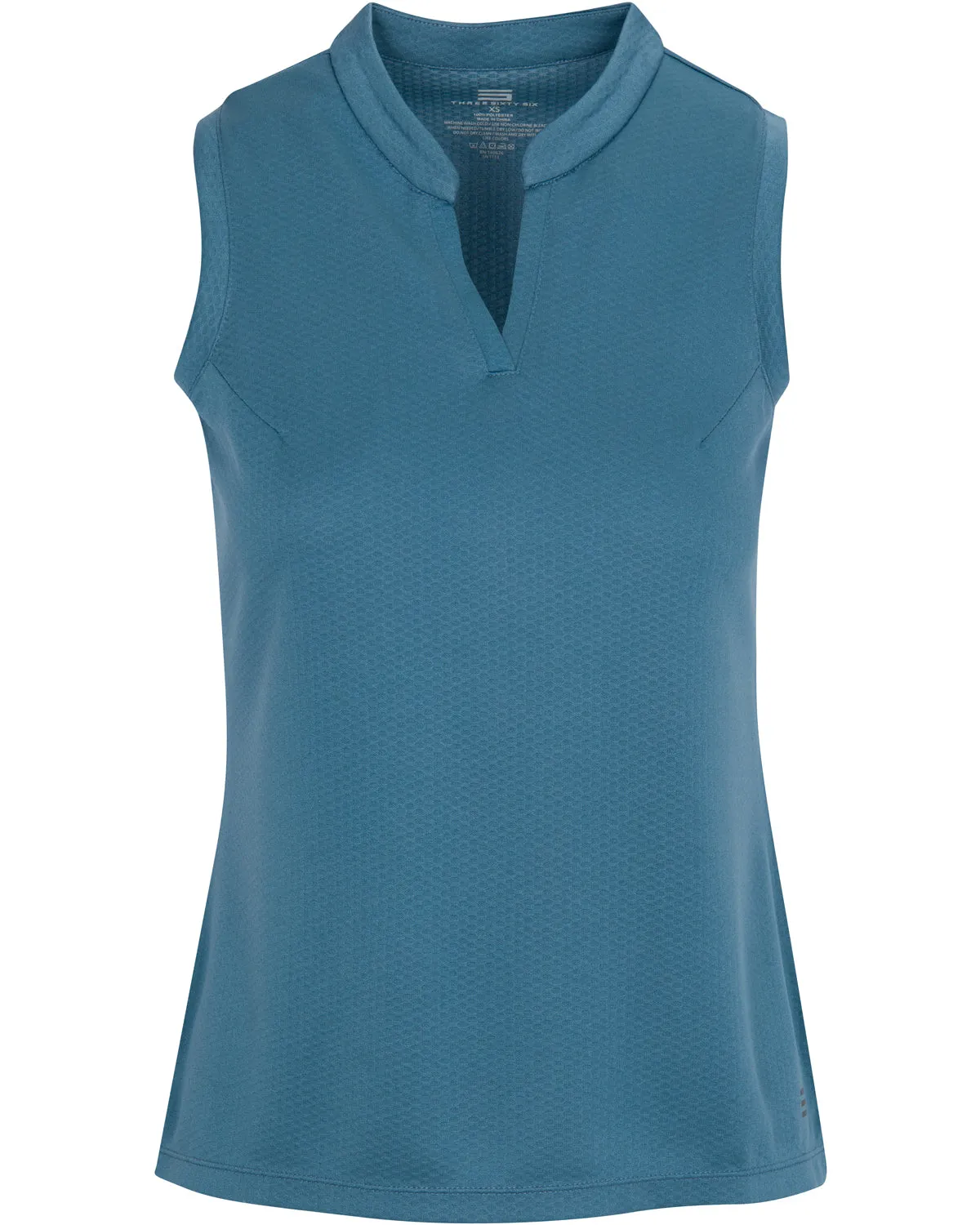 Three Sixty Six Womens Quick Dry Polo Shirt - Sleeveless and Collarless Golf Shirts w/ 4-Way Stretch Fabric and UV Protection