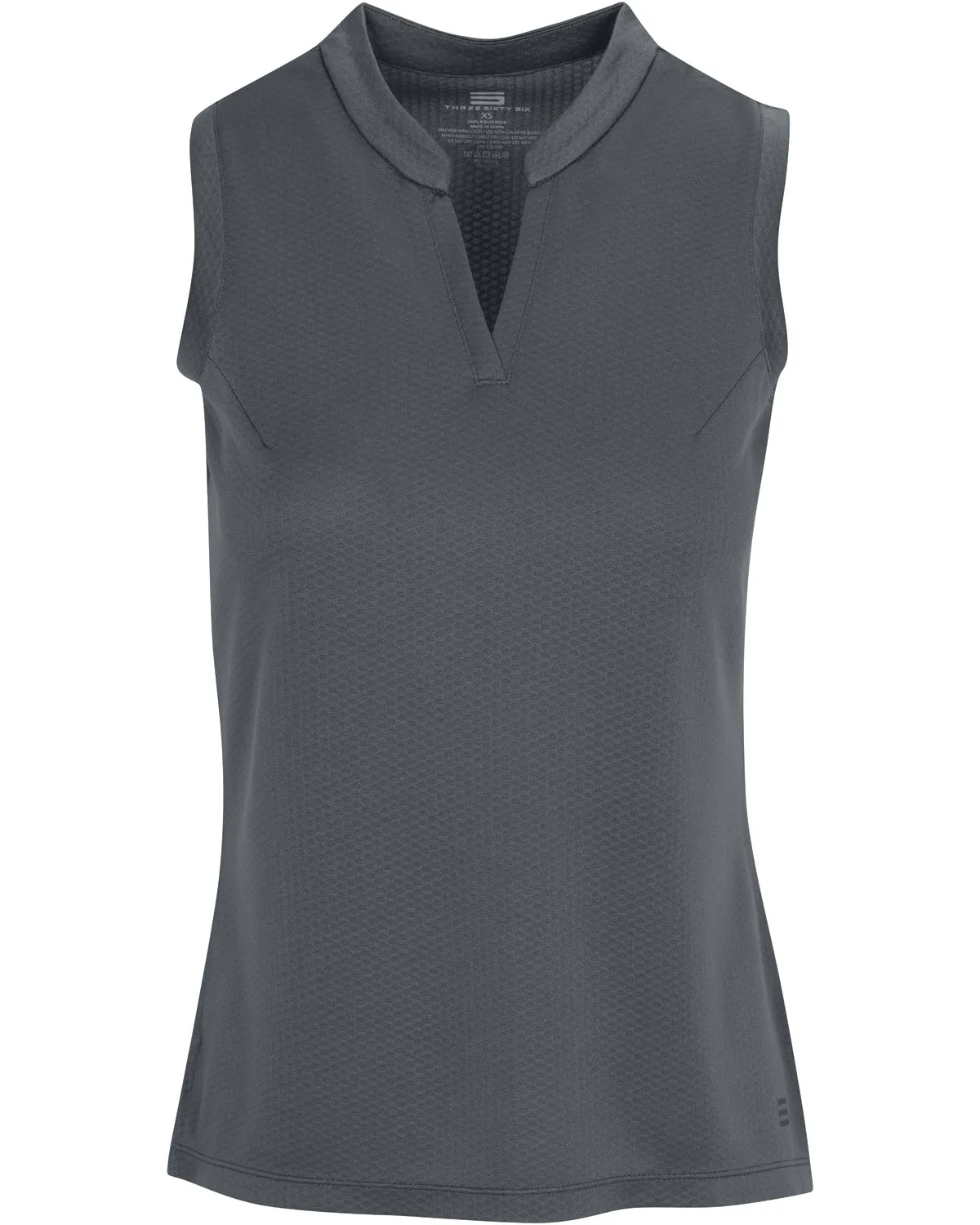Three Sixty Six Womens Quick Dry Polo Shirt - Sleeveless and Collarless Golf Shirts w/ 4-Way Stretch Fabric and UV Protection