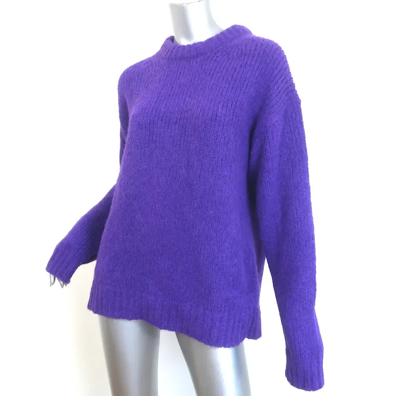 Tibi Airy Alpaca Crewneck Pullover Sweater Purple Size Medium