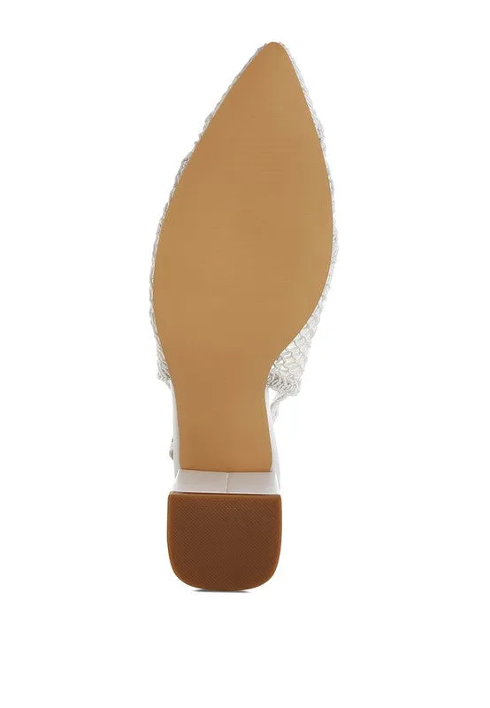 Tolina Woven Design Slingback Sandals