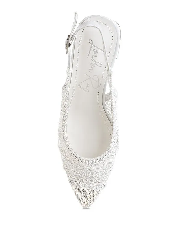 Tolina Woven Design Slingback Sandals