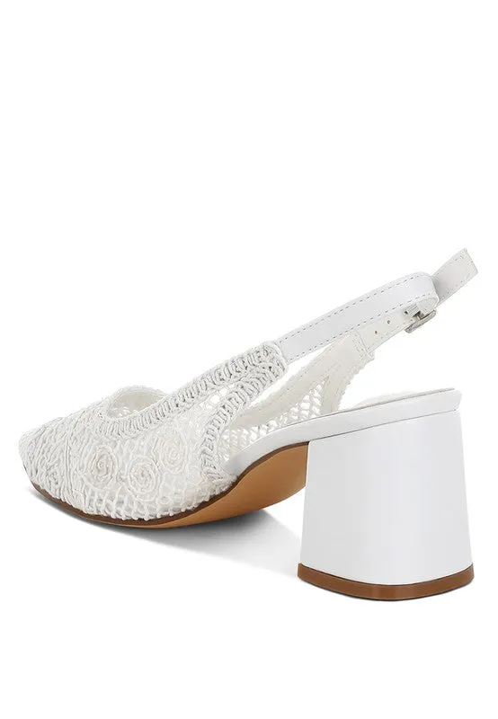 Tolina Woven Design Slingback Sandals