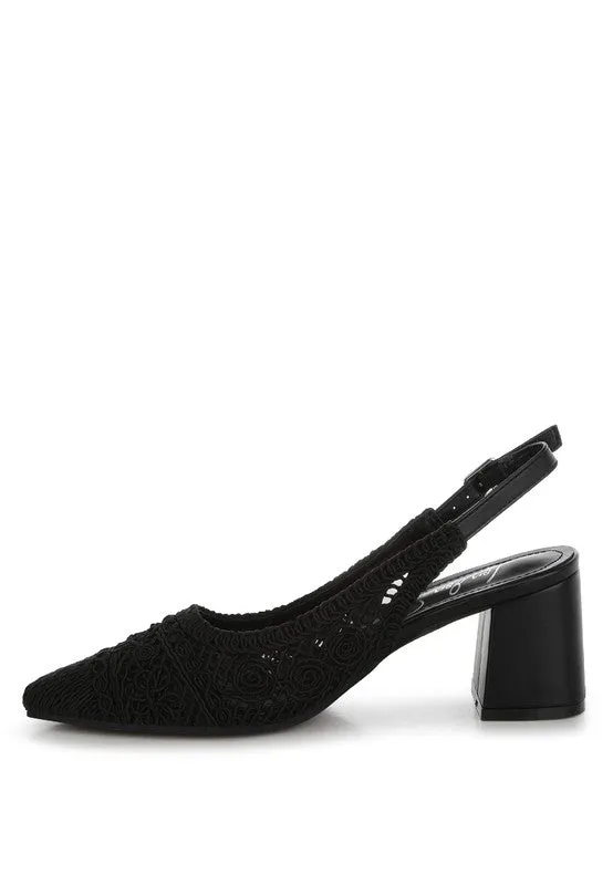 Tolina Woven Design Slingback Sandals