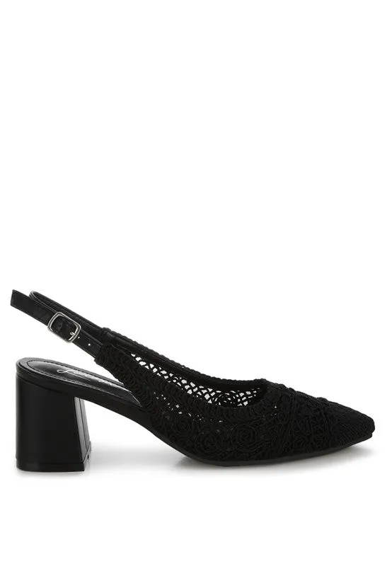 Tolina Woven Design Slingback Sandals