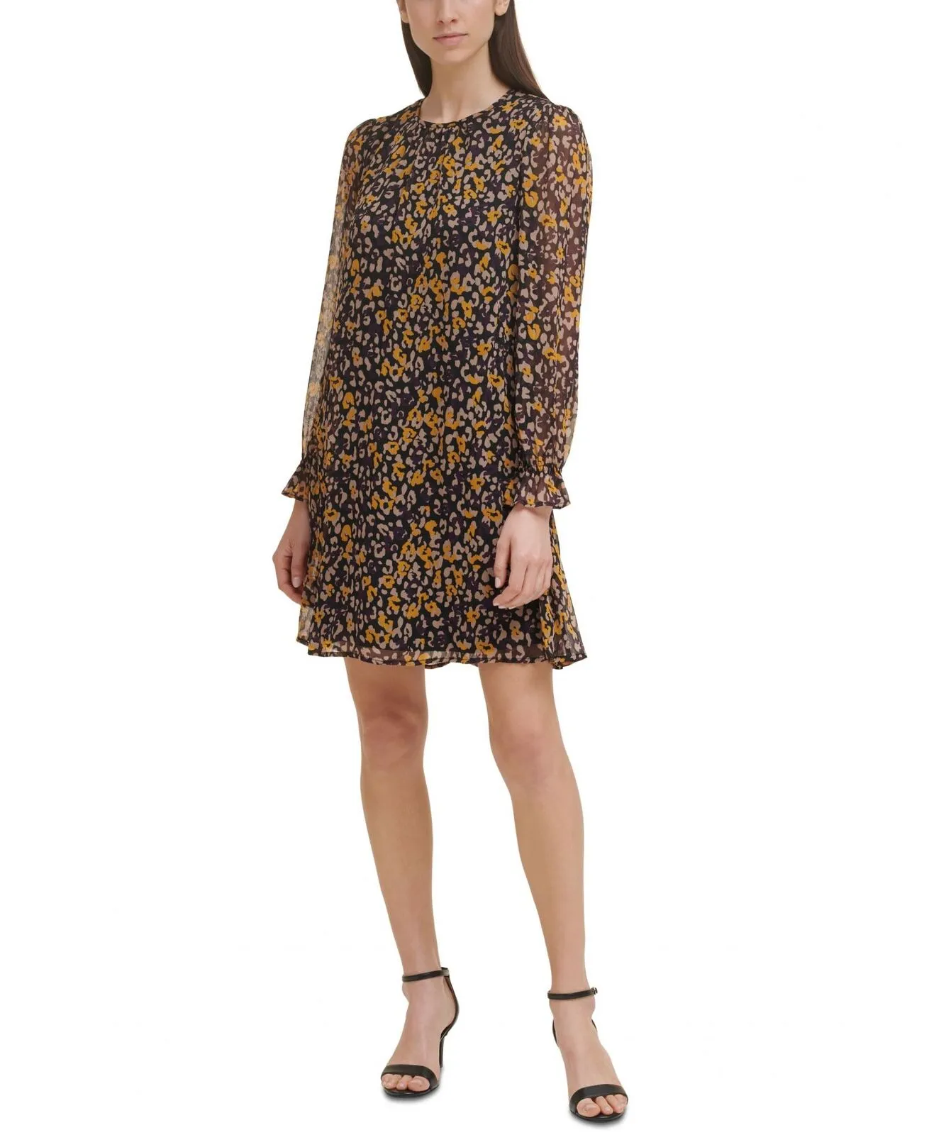 Tommy Hilfiger Women's Puff-Shoulder Trapeze Dress