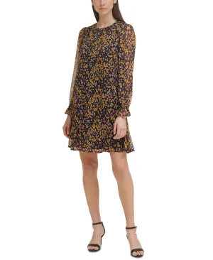 Tommy Hilfiger Women's Puff-Shoulder Trapeze Dress