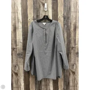 Top Long Sleeve By J. Jill In Checkered Pattern, Size: 2x