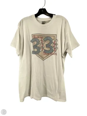Top Short Sleeve By Gildan In White, Size: L