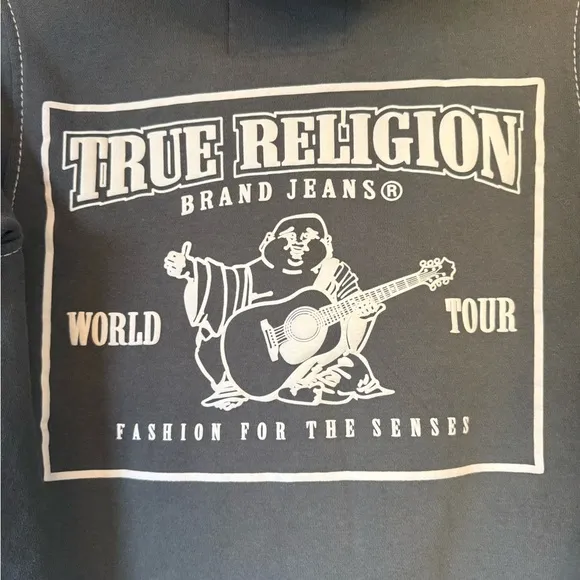 True Religion Big T Classic Zip Hoodie Green Size Small