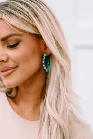Turquoise C-shape Earrings