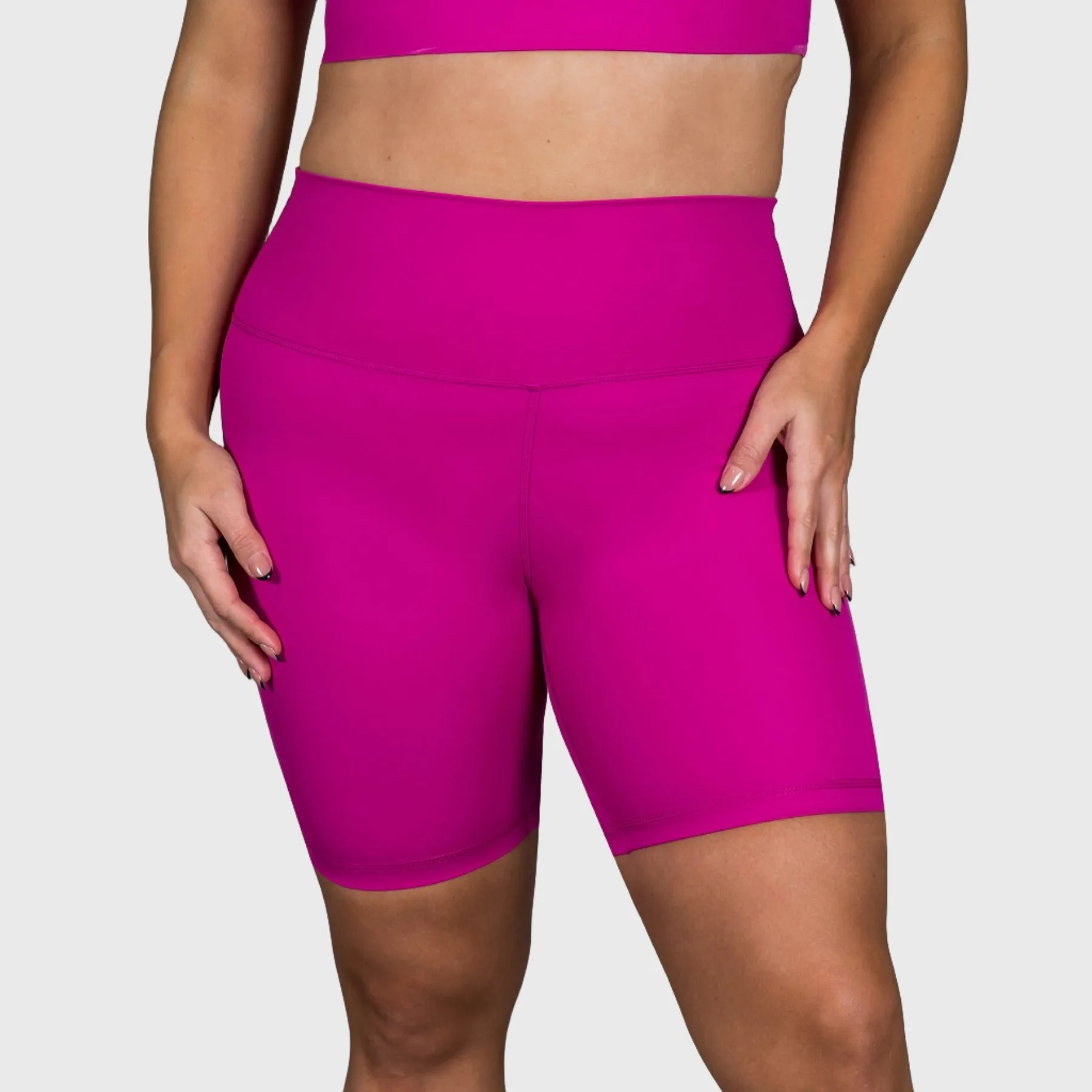 TWL - WOMEN'S HIGH WAISTED EXTRA LONG BALANCE SHORTS - ORCHID