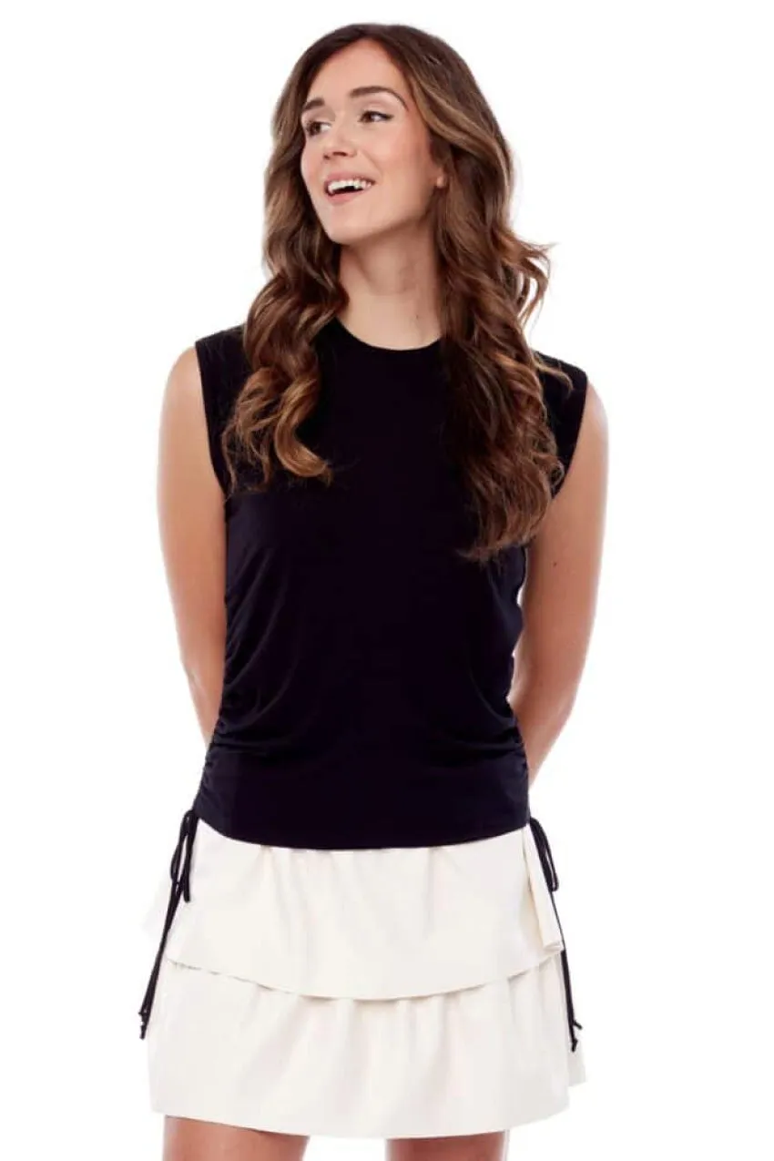Tyler Madison Ivy Drawstring Sleeveless Top