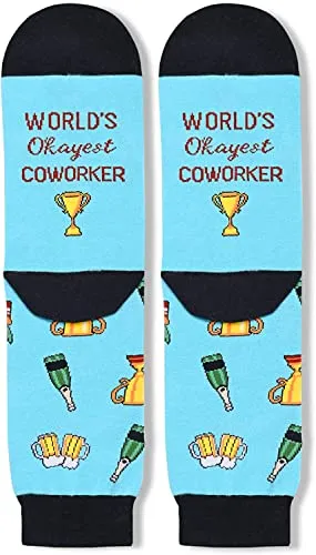 Unisex Funny Employee Coworker Socks, Gifts for Coworkers Retirement Gifts Sobriety Gifts Employee Gifts