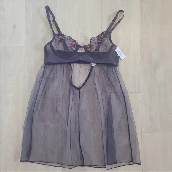 Unlined Babydoll Sheer OLD HOLLYWOOD STYLE Plus Sz