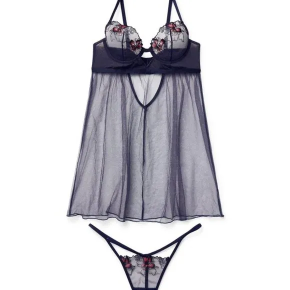 Unlined Babydoll Sheer OLD HOLLYWOOD STYLE Plus Sz