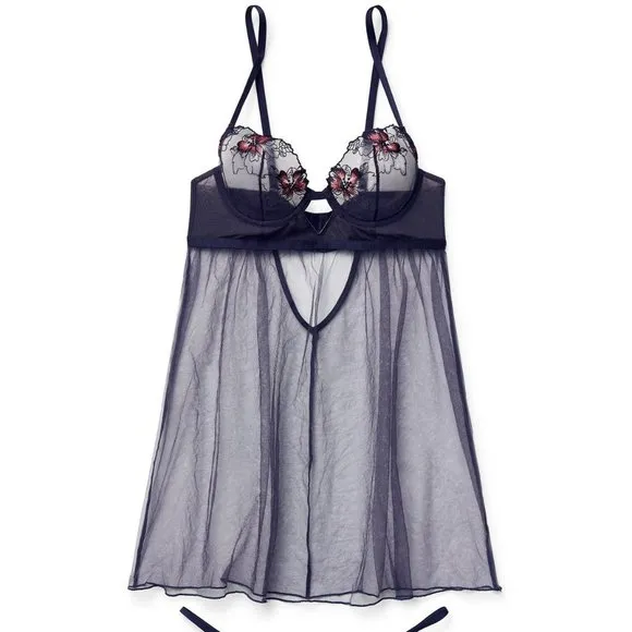 Unlined Babydoll Sheer OLD HOLLYWOOD STYLE Plus Sz