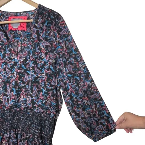 VANESSA VIRGINIA | Anthropologie Boho Paisley Daytripper Dress | Size XL
