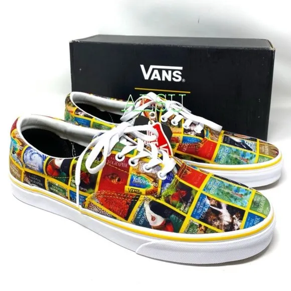 VANS National Geographic Collaboration Women's Era Red Nat Size 6.5 VN0A4U39WJZ