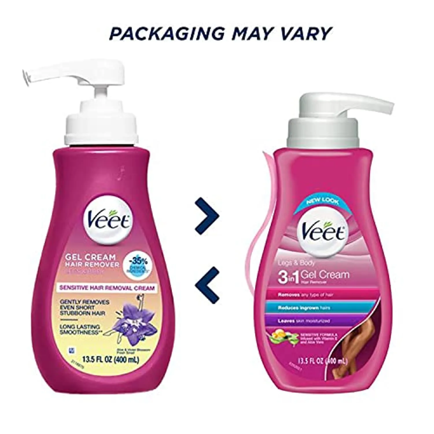 Veet Sensitive Hair Remover Gel Cream Pink, 13.5 Fl Oz