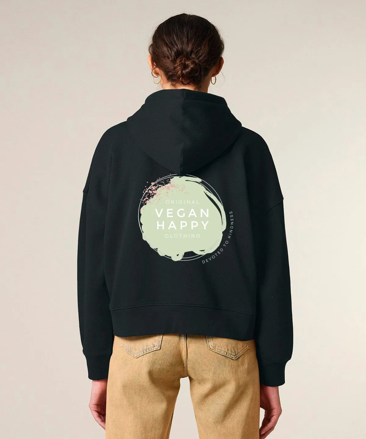 Vegan Women's Stella Ida New Original Vegan Happy Zipped Sweatshirt | Multiple Colours