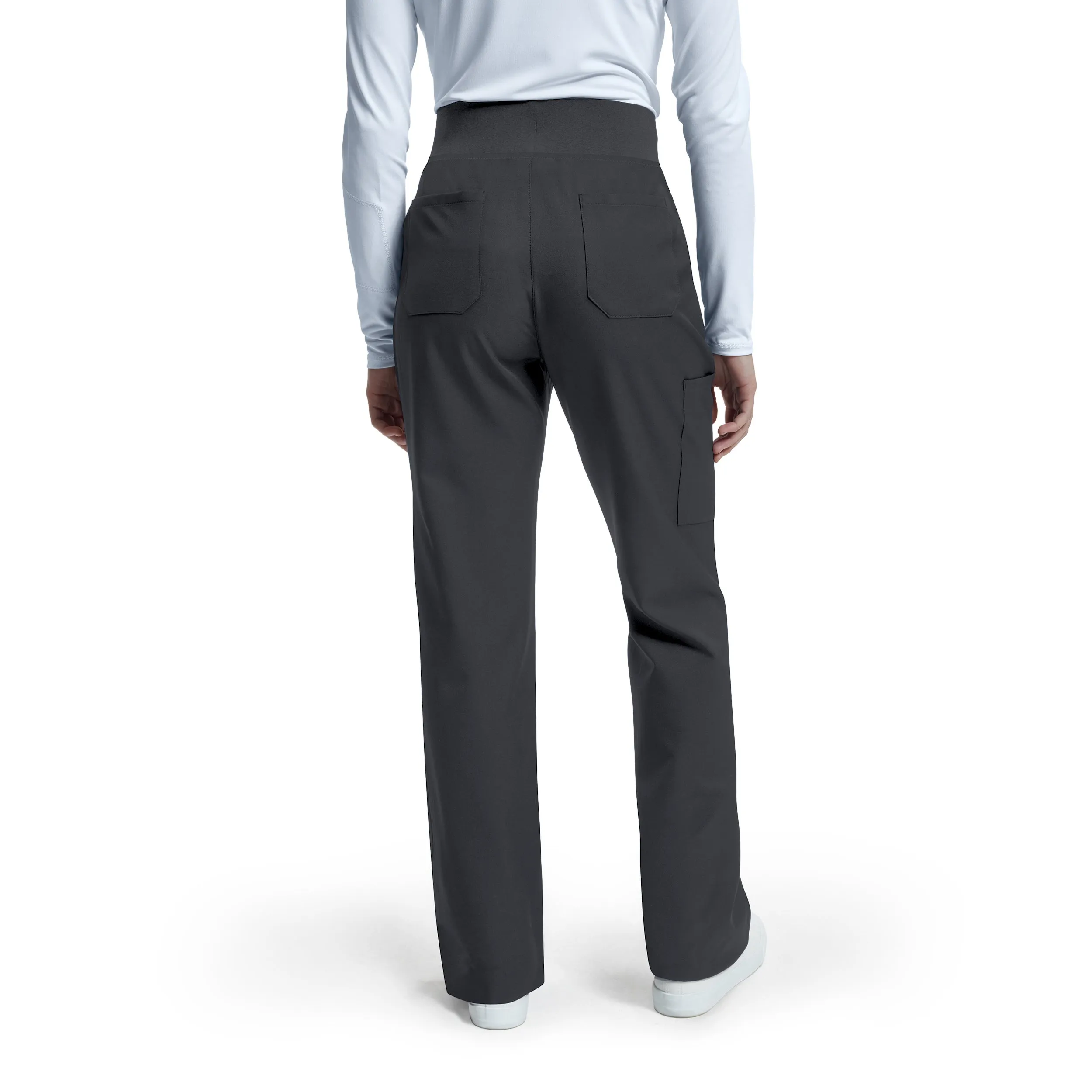 VIBE WB421 Women's Cargo Scrub Pants Pewter