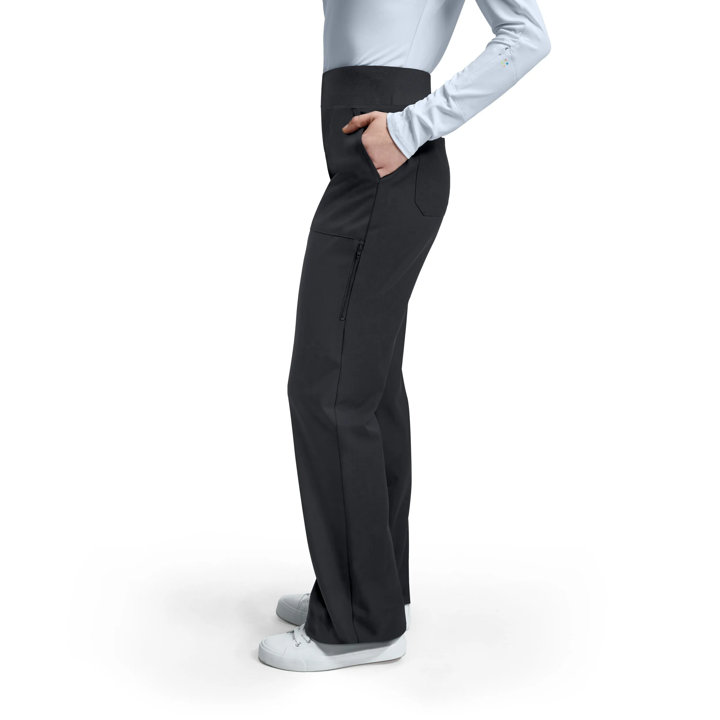 VIBE WB421 Women's Cargo Scrub Pants Pewter