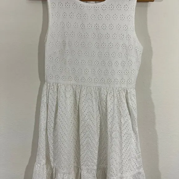 Vineyard Vines Women's White Allamanda Eyelet Dress Size 2 Style 2Q010453