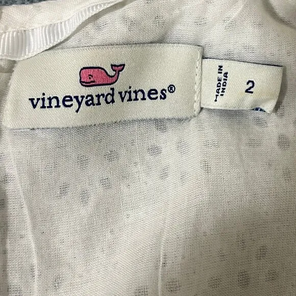 Vineyard Vines Women's White Allamanda Eyelet Dress Size 2 Style 2Q010453