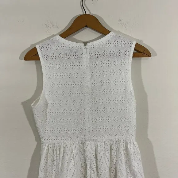 Vineyard Vines Women's White Allamanda Eyelet Dress Size 2 Style 2Q010453
