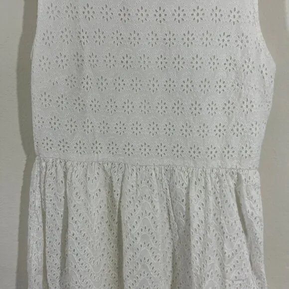 Vineyard Vines Women's White Allamanda Eyelet Dress Size 2 Style 2Q010453