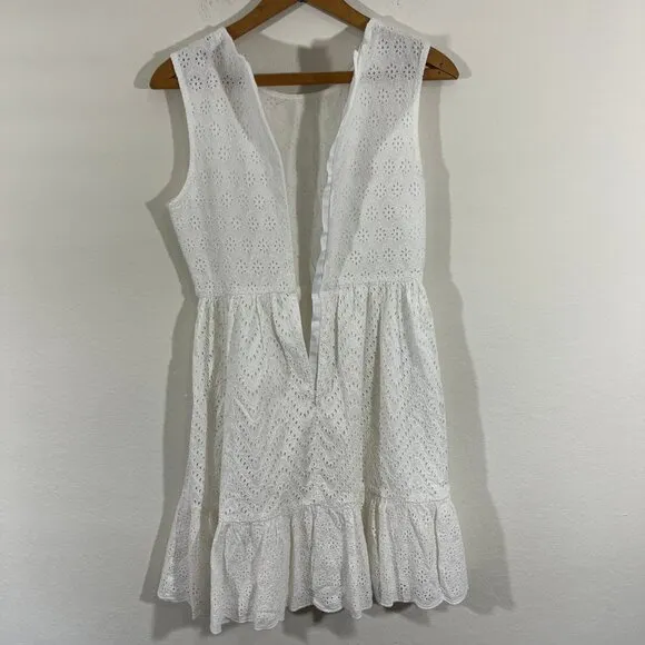 Vineyard Vines Women's White Allamanda Eyelet Dress Size 2 Style 2Q010453