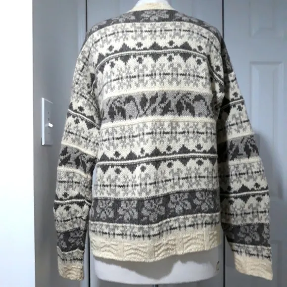 Vintage ALPS Fine women's Apparel pure wool Long-Sleeve button cardigan size XL
