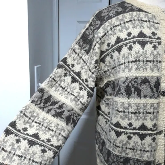 Vintage ALPS Fine women's Apparel pure wool Long-Sleeve button cardigan size XL