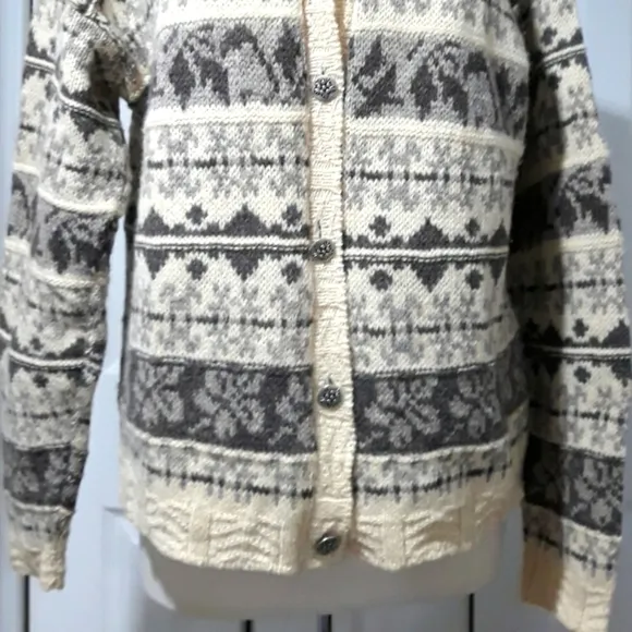 Vintage ALPS Fine women's Apparel pure wool Long-Sleeve button cardigan size XL