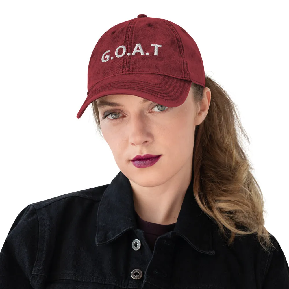 Vintage Goat Print Hat – Classic Style with a Rustic Touch