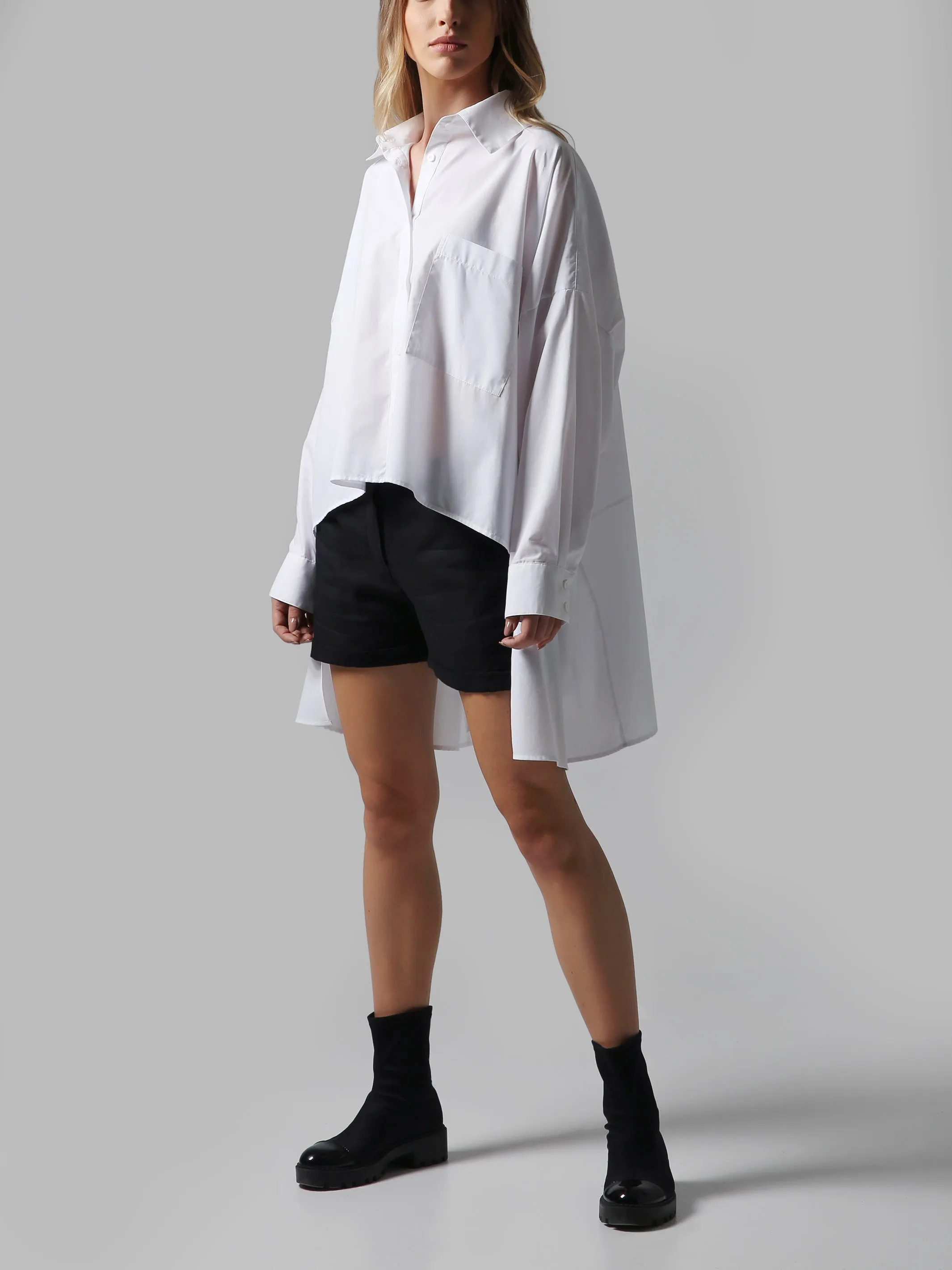 Visaltes Asymmetrical Poplin Blouse
