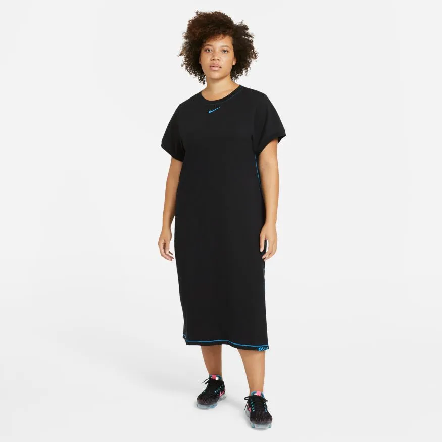 W NSW ICON CLASH MAXI DRESS "BLK/CHLORINE BLUE"