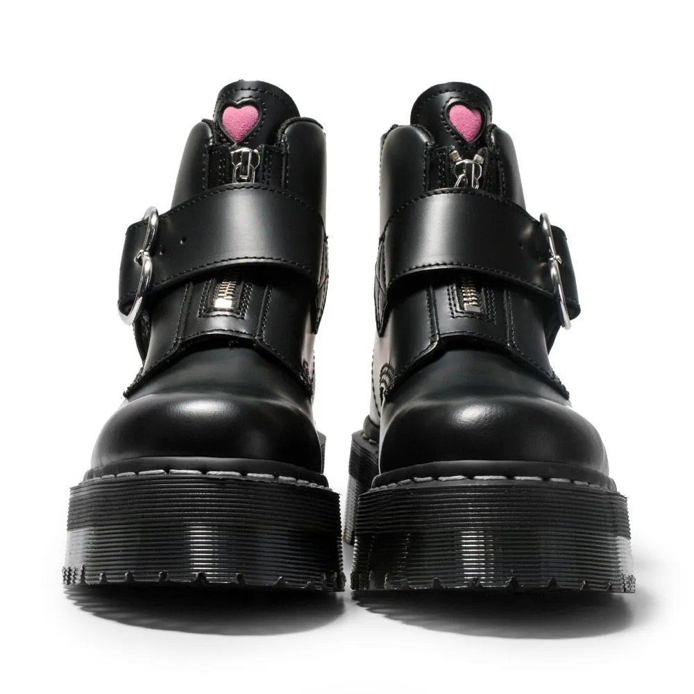 Warm like home Size 34-41 Chunky Motorcycle Boots For Women Autumn  Fashion Round Toe Lace-up Combat Boots Ladies Shoes