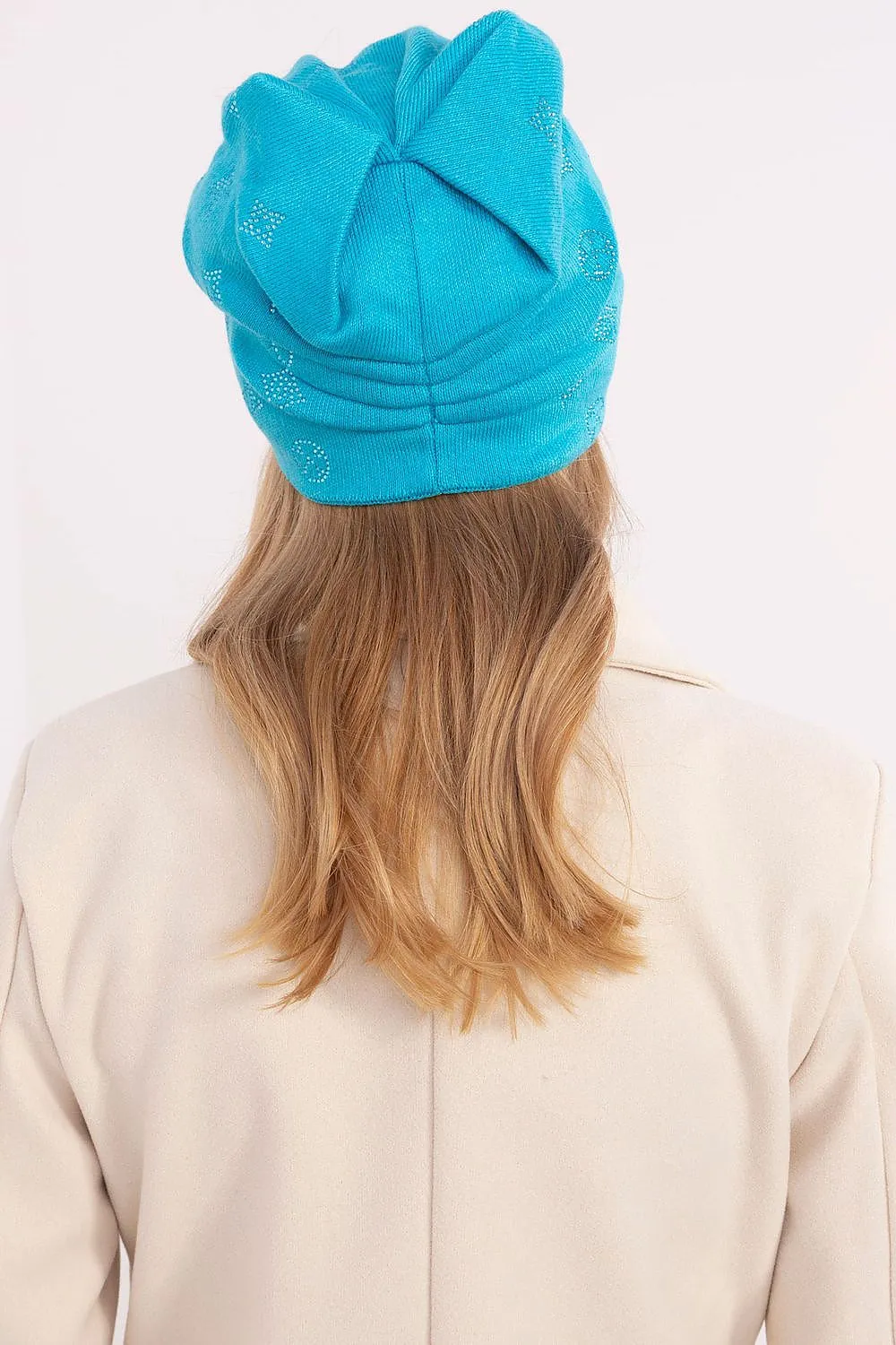 Warm winter beanie hat with cashmere