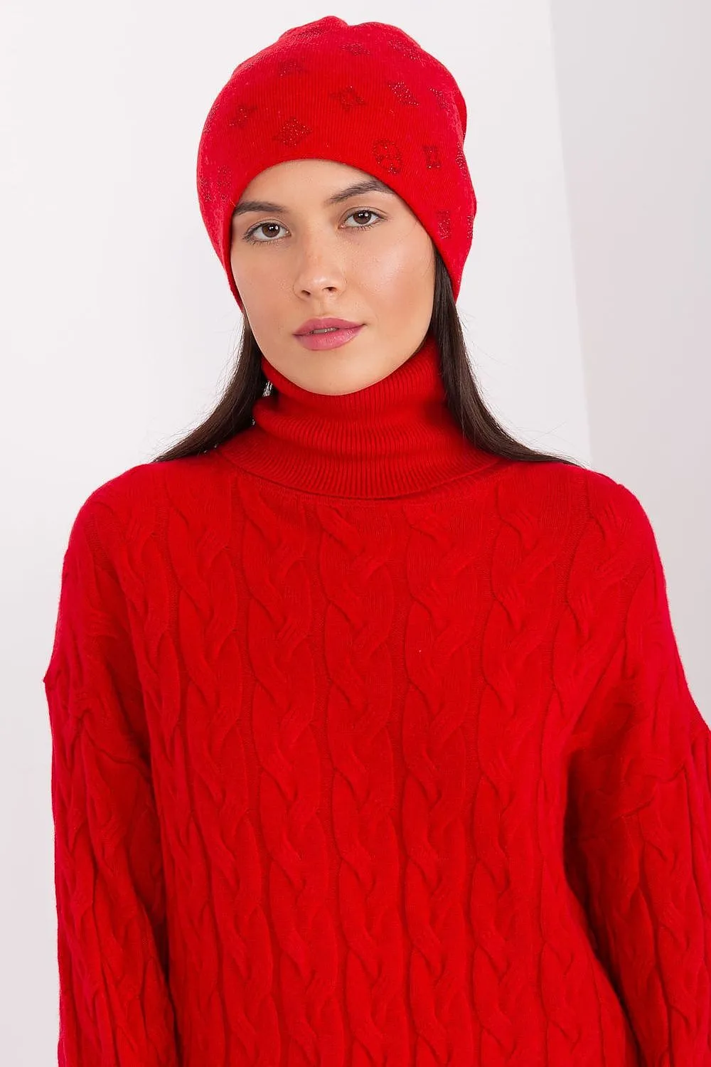 Warm winter beanie hat with cashmere