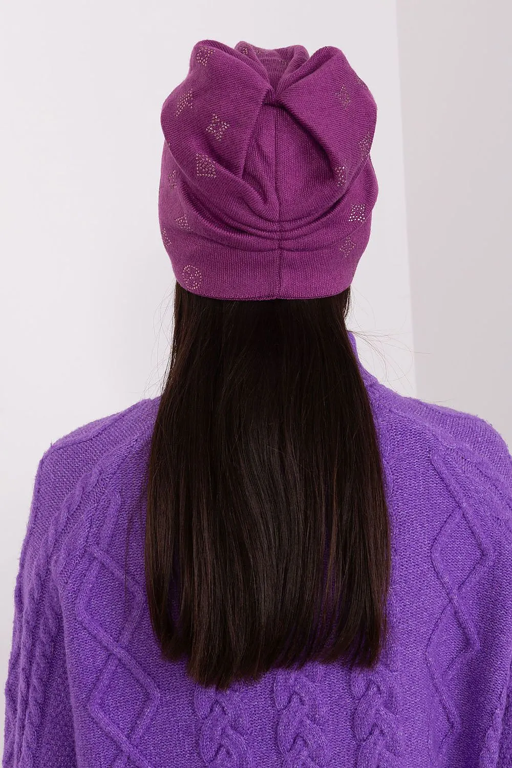 Warm winter beanie hat with cashmere