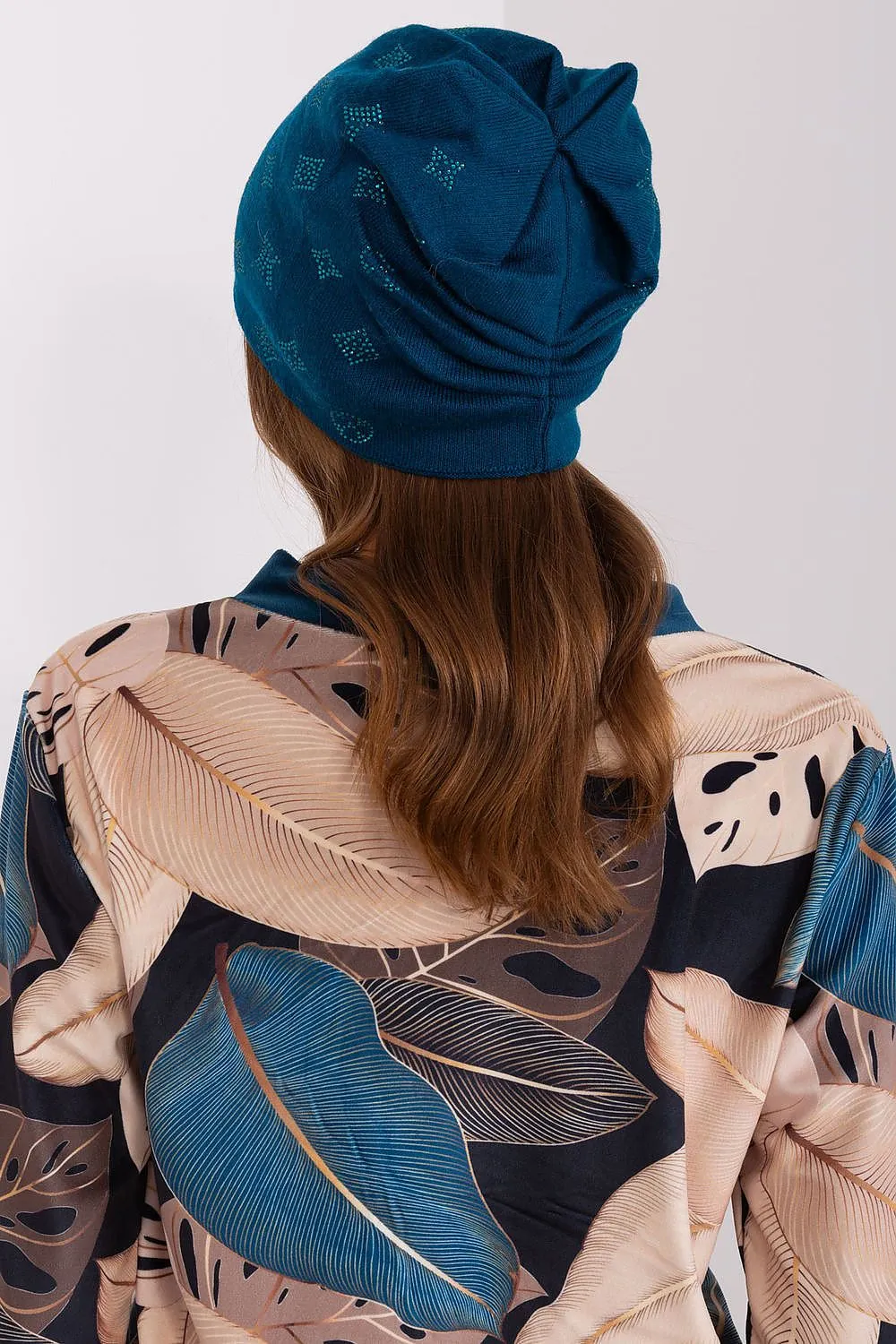 Warm winter beanie hat with cashmere