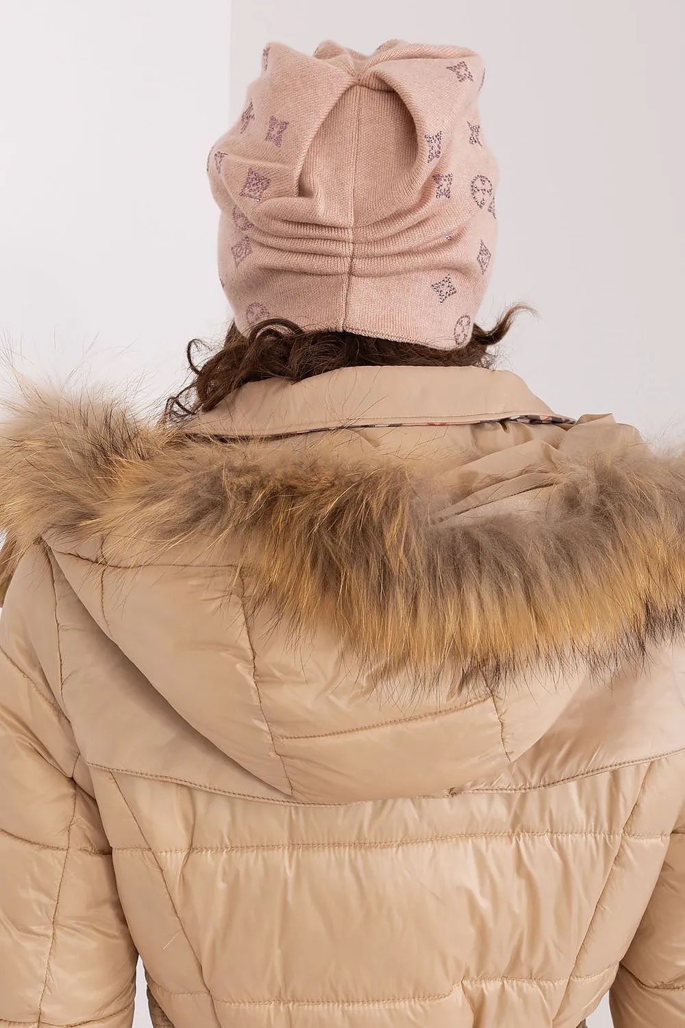 Warm winter beanie hat with cashmere